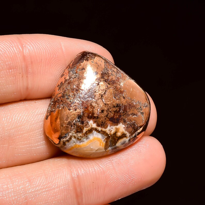 Loose Agate Copper Gemstone Pendant Necklace Jewelry Making Supply, Copper Agate Gemstone Mix Shape Gemstone Copper Agate Cabochon