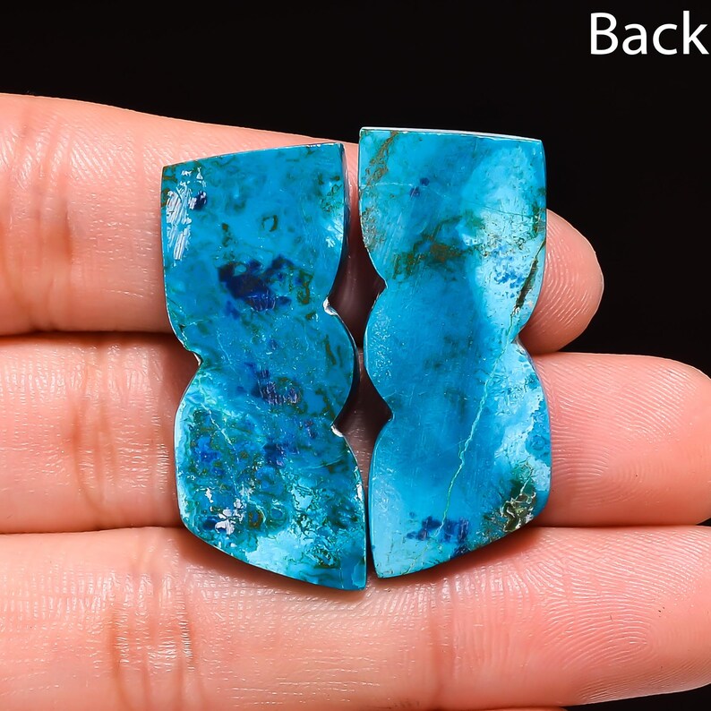 Shattuckite Gemstone Pair Matched Earring Pair For Jewelry Making Supply Designer Shattuckite Fancy Shape Gemstone