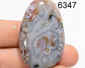 Cabujón de jaspe oceánico natural, colgante de piedra preciosa suelta para la fabricación de joyas.