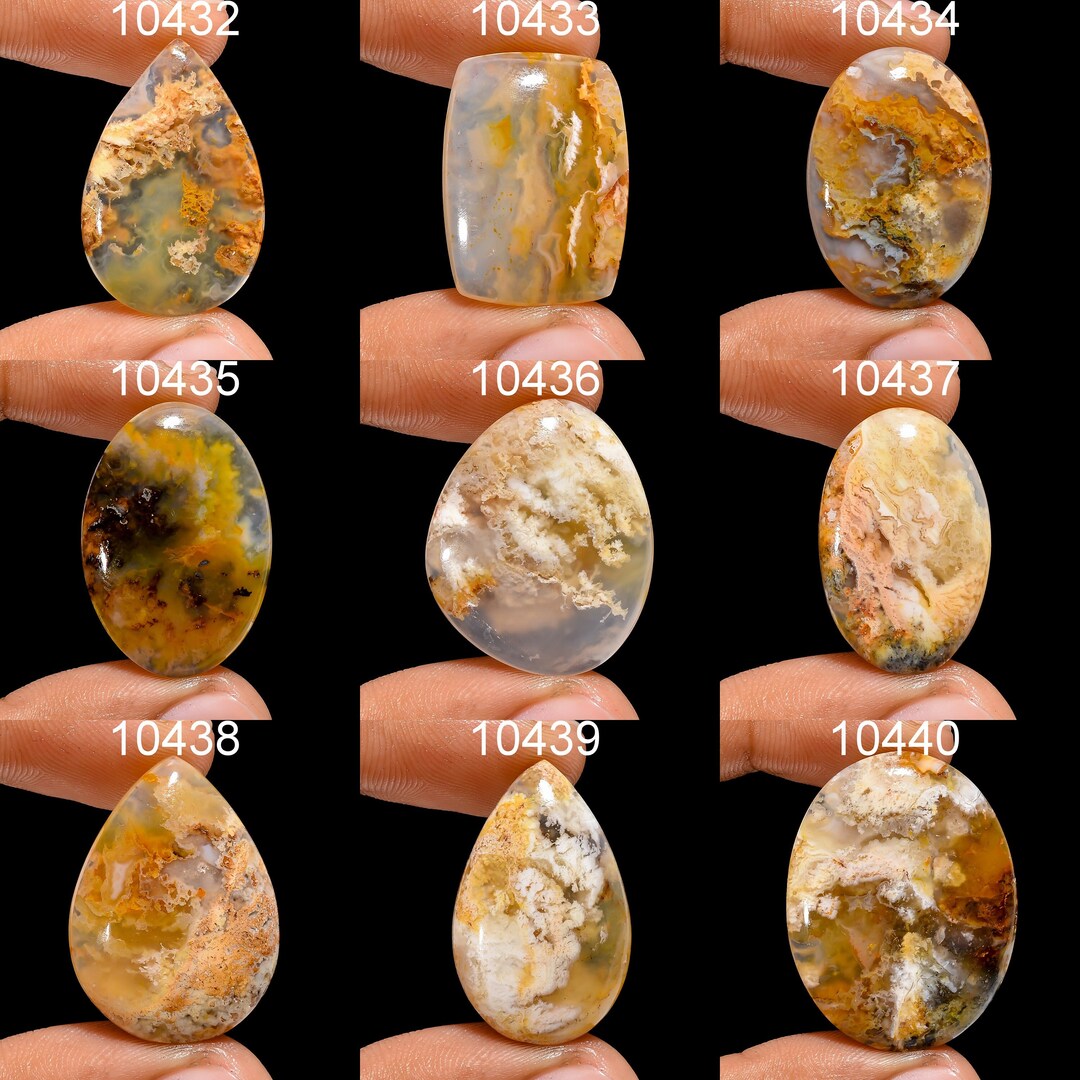 Plume Agate Gemstone, Mix Shape Plume Agate Cabochon, AAA Quality Loose
