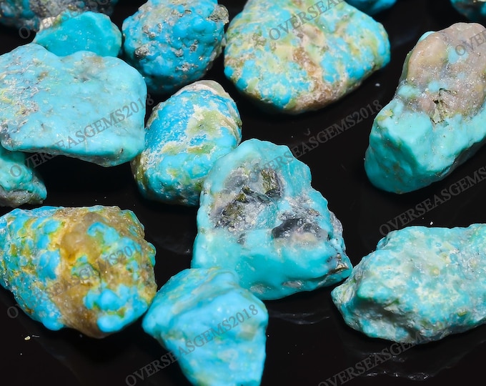 Featured listing image: Real Turquoise Raw Gemstone Lot, Natural Arizona Turquoise Raw For Jewelry Making Supplies, 12to20mm Turquoise Rough Loose Chips