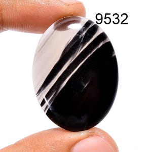 AAA Heart Midnight Lace Obsidian Cabochon: Jewelry Making Healing Gemstone