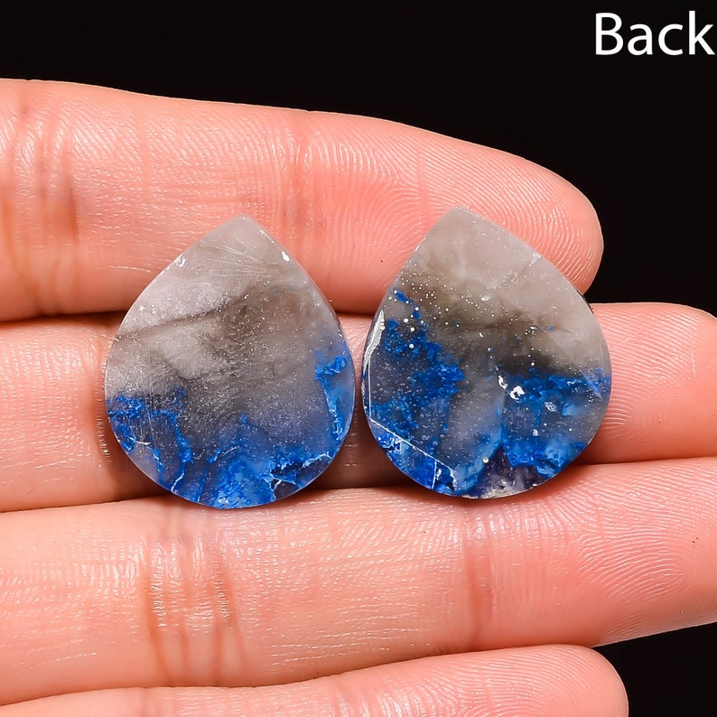 Shattuckite Gemstone Pair Matched Earring Pair For Jewelry Making Supply Designer Shattuckite Fancy Shape Gemstone