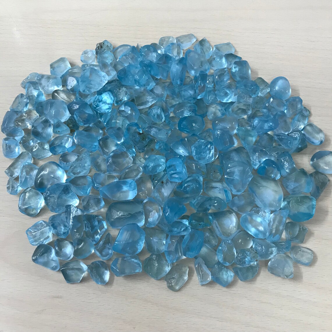 Raw Sky Blue Topaz Gemstone Lot, Rough Crystal for Jewelry Making (12 ...