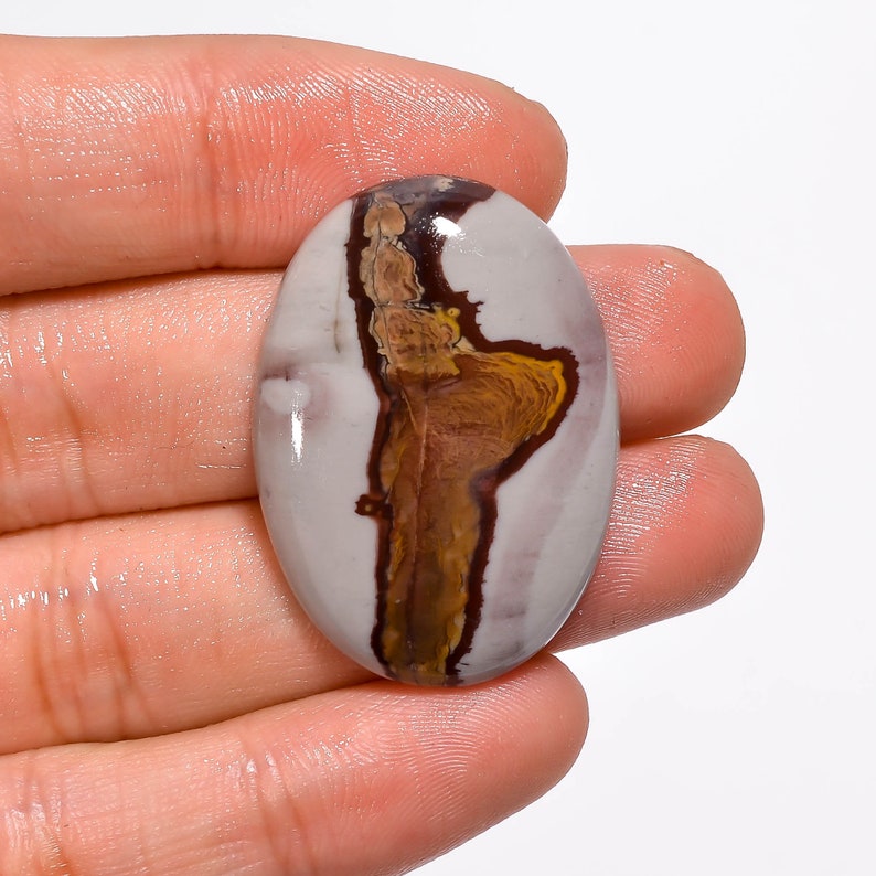 ART-CRAFTS-DIY Jewelry Making Supplies Coffee Bean Jasper Gemstone Cabochon Mix Polished Loose Designer Crystal Gemstone