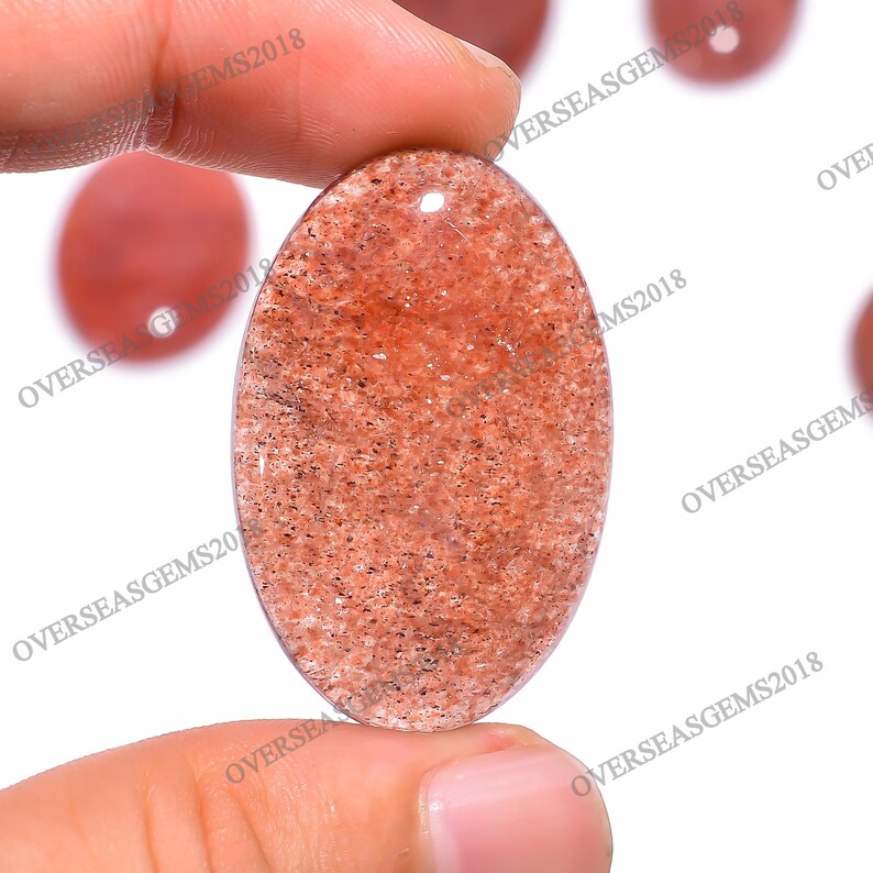 Strawberry Quartz DIY-ART-CRAFTS Pendant Necklace Jewelry making supply 20 To 35mm Christmas Strawberry Quartz Cabochon Wholesale Gemstone