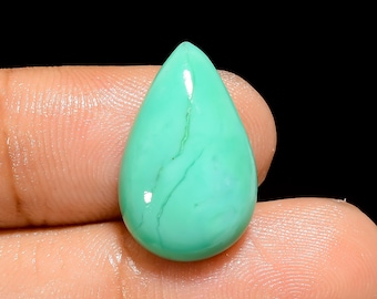 Cabochon de chrysoprase verte naturelle, pierre non sertie ovale