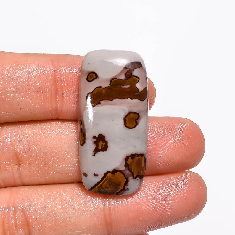 ART-CRAFTS-DIY Jewelry Making Supplies Coffee Bean Jasper Gemstone Cabochon Mix Polished Loose Designer Crystal Gemstone
