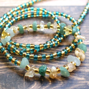 Aventurine and Citrine African Waist Beads