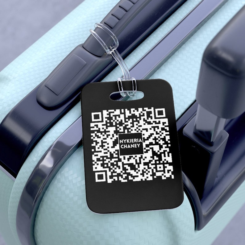 Personalized QR Code Bag Tag Custom Luggage Tag Etsy