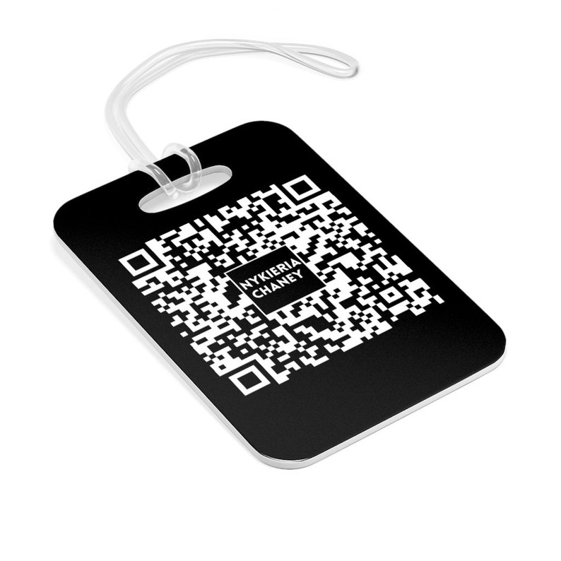 Personalized QR Code Bag Tag Custom Luggage Tag Etsy