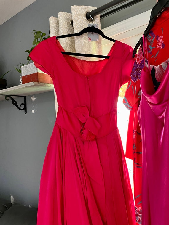 1950’s/1960’s Fuchsia Evening Gown - image 2