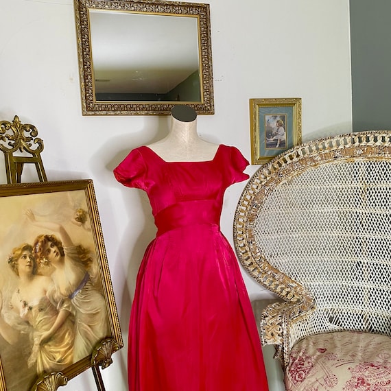 1950’s/1960’s Fuchsia Evening Gown - image 6