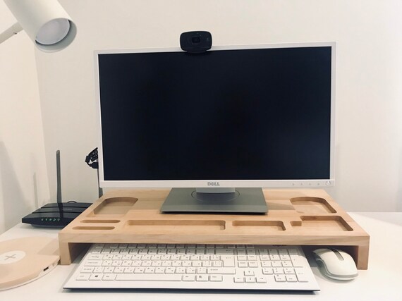 Monitor Stand Wood Riser Wooden Desktop Monitor Riser Wood Wooden Desktop