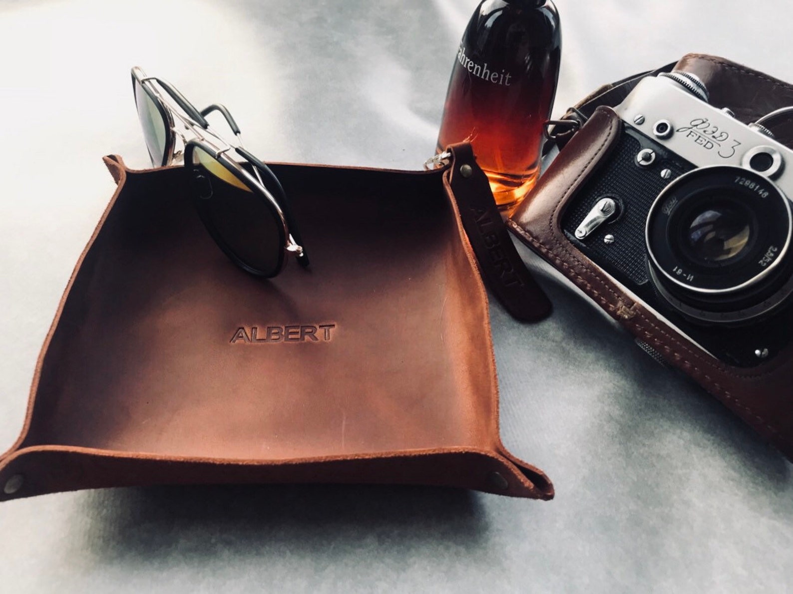 Leather Valet Tray Custom Valet Tray for Men Personalized Etsy