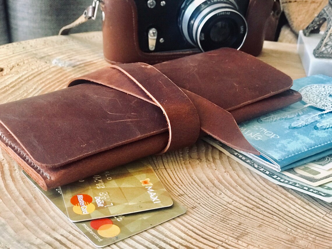 Travel Document Holder Leather Travel Document Wallet Women Etsy