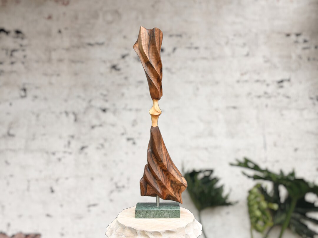 Wood Art Sculpture, Unique Decor, Walnut Wood Sculpture, Unique Art