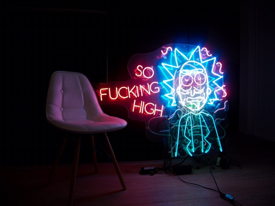Exclusive Neon sign Rick and Morty | Etsy