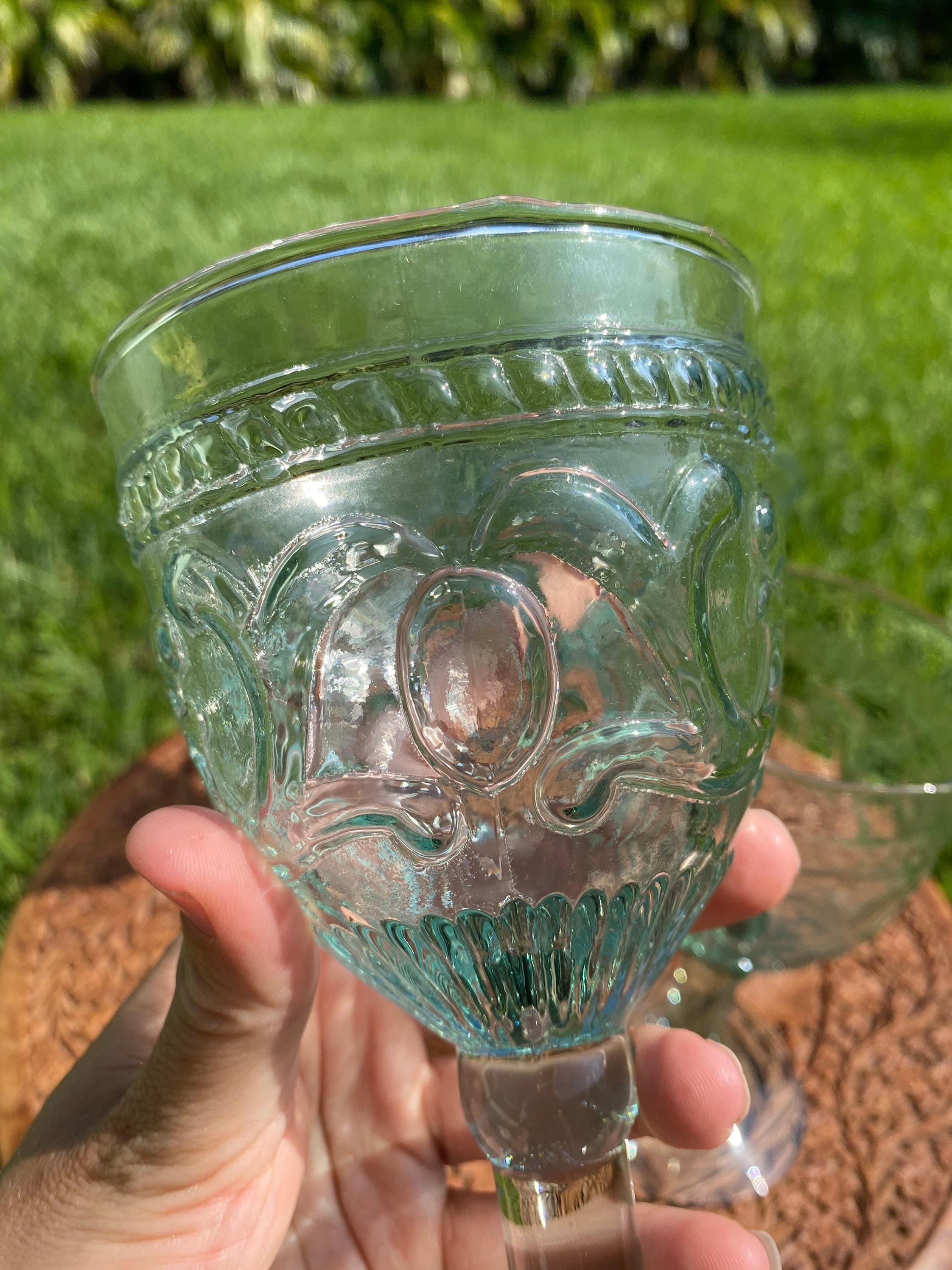 Vintage Blue Mexican Wine Glasses Etsy