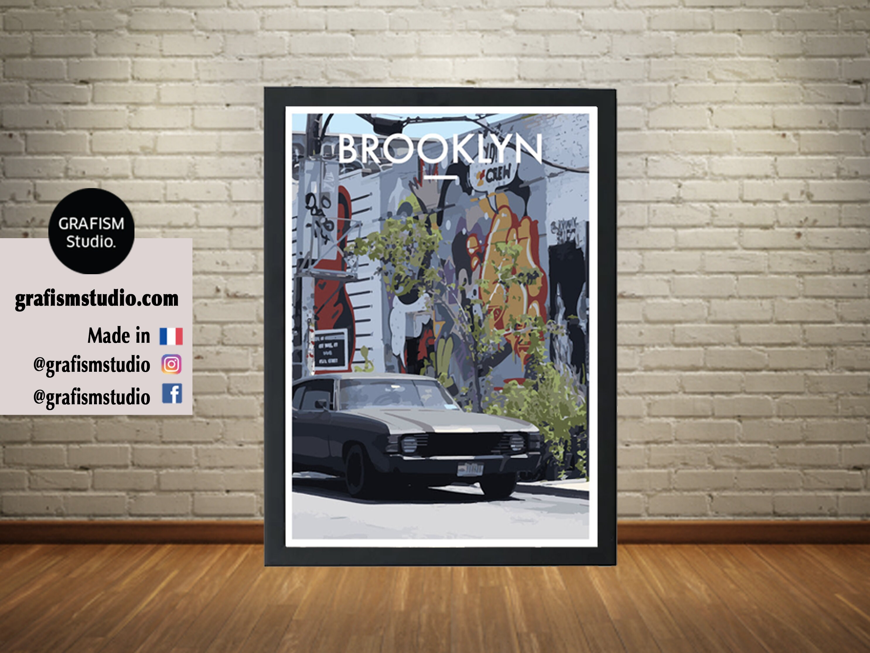 Affiche Côte Est - Etats Unis, Brooklyn