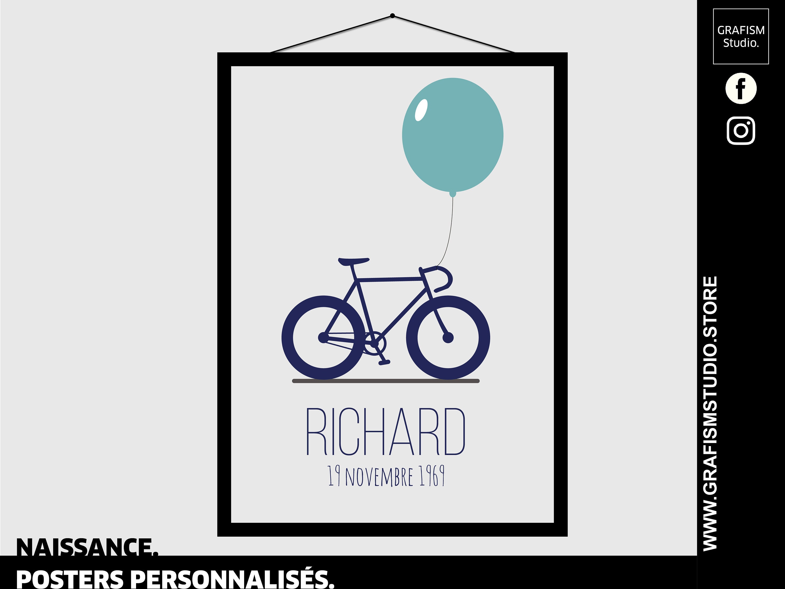 Affiche Personnalisée - Vélo