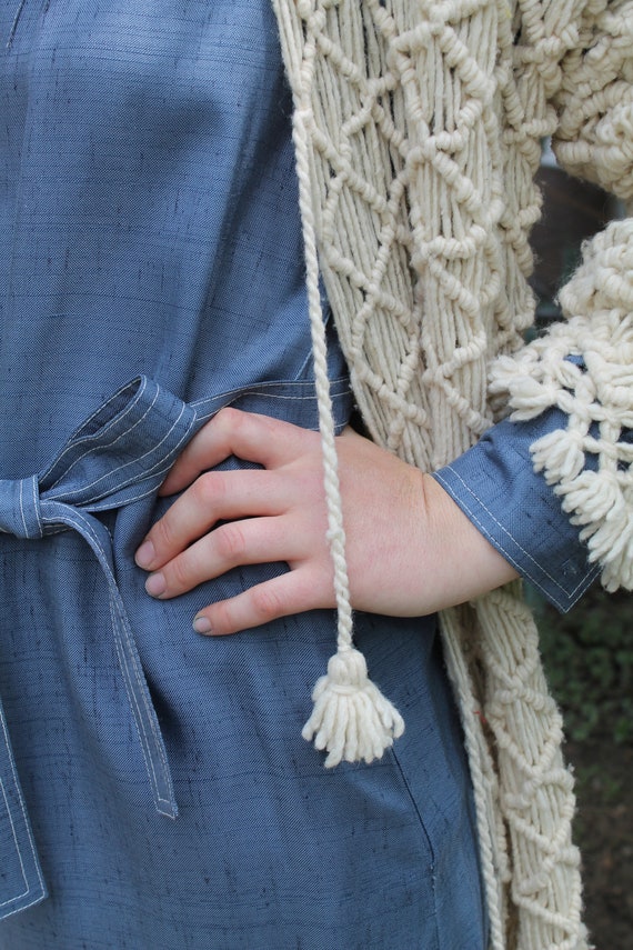 Vintage Macrame Duster - image 2