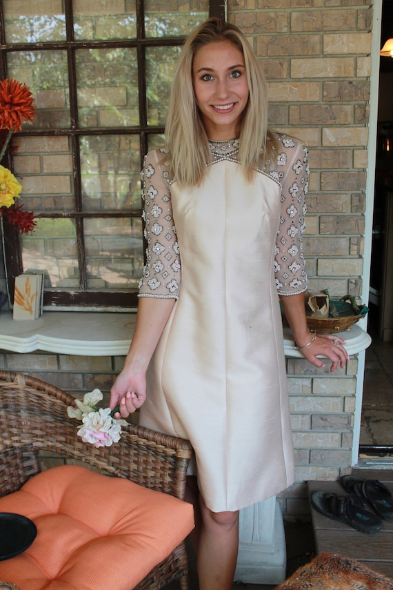 Vintage Rose Gold Dress - image 1