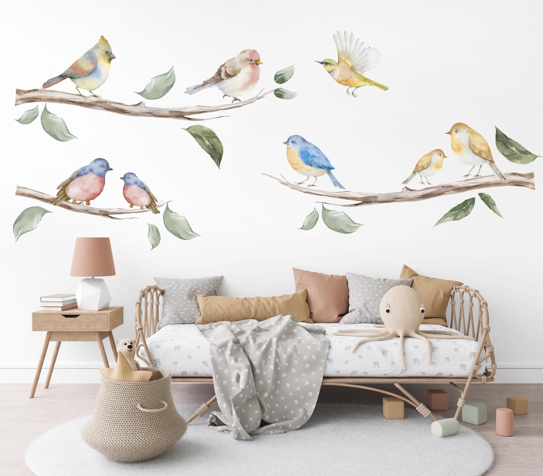 Bird Wall Decal for Children's Room, Birds Wall Decal for Children ...