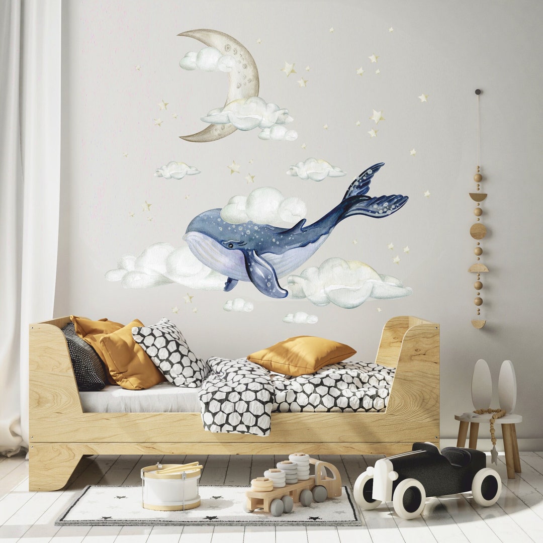 Space Rocket Wall Sticker Moon Travel Mission Landing Rover Satellite ...