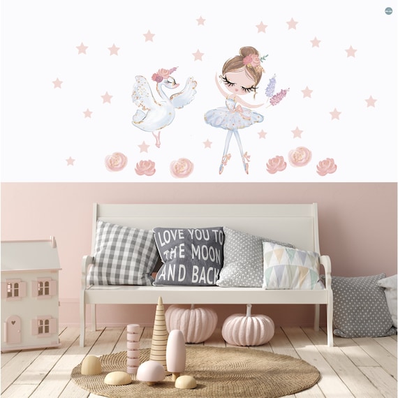 Stickers Muraux Decoration danseuse Adhésifs Muraux Fille Chambre