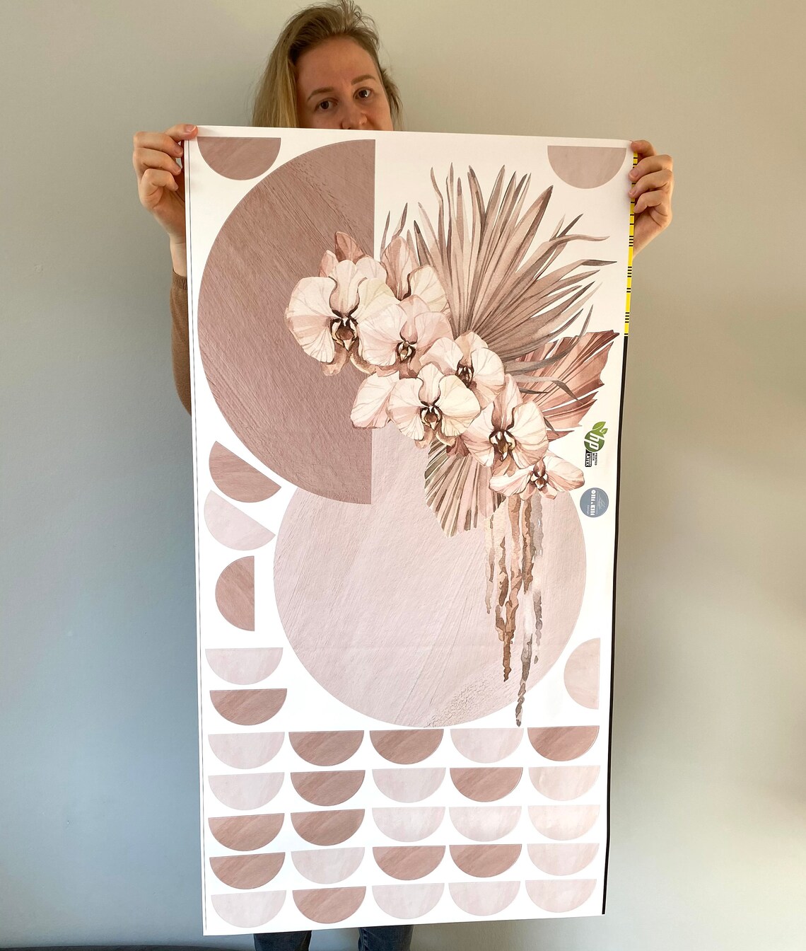 Boho Leaves Wall Decals Wall Decal Sticker Watercolor Wall Etsy