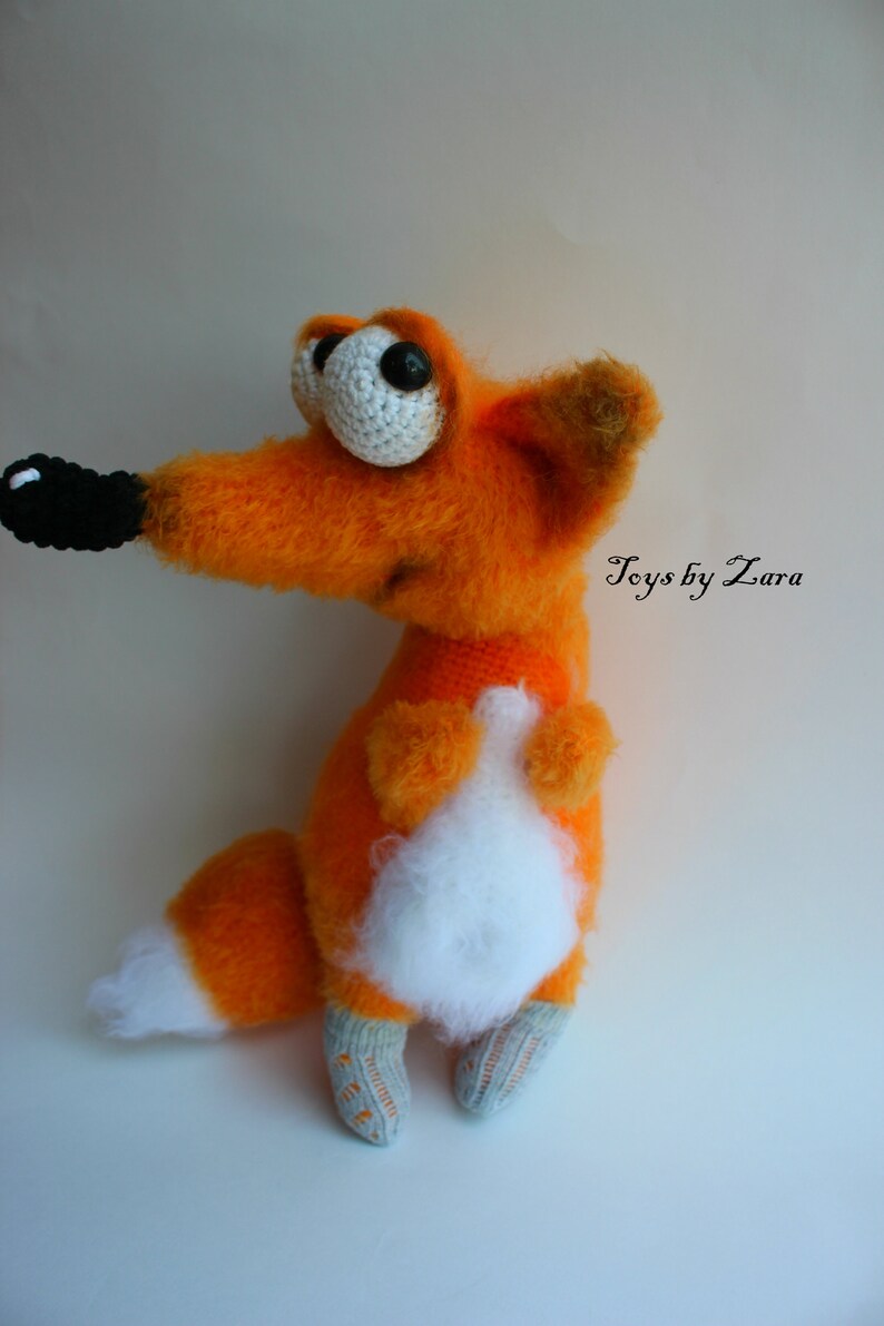 Crocheted Foxamigurumi Foxcute Fox Toy Fluffy Foxstuffed Etsy