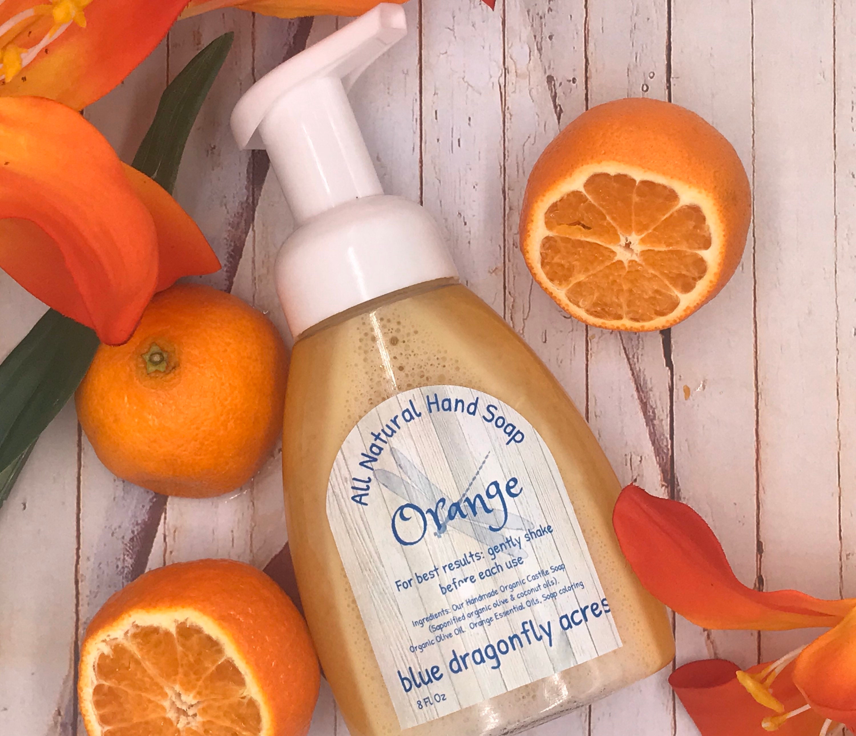 Orange Foaming Hand Soap Natural Hand Wash Etsy