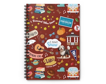 Gilmore Girls Spiral Notebook | Stars Hollow Fall Journal | Gilmore Girls 25th Anniversary Gift
