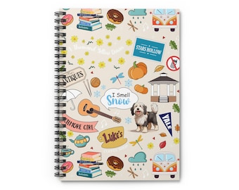 Gilmore Girls Spiral Notebook | Literary Stars Hollow Journal | Gilmore Girls Gift for Book Lovers