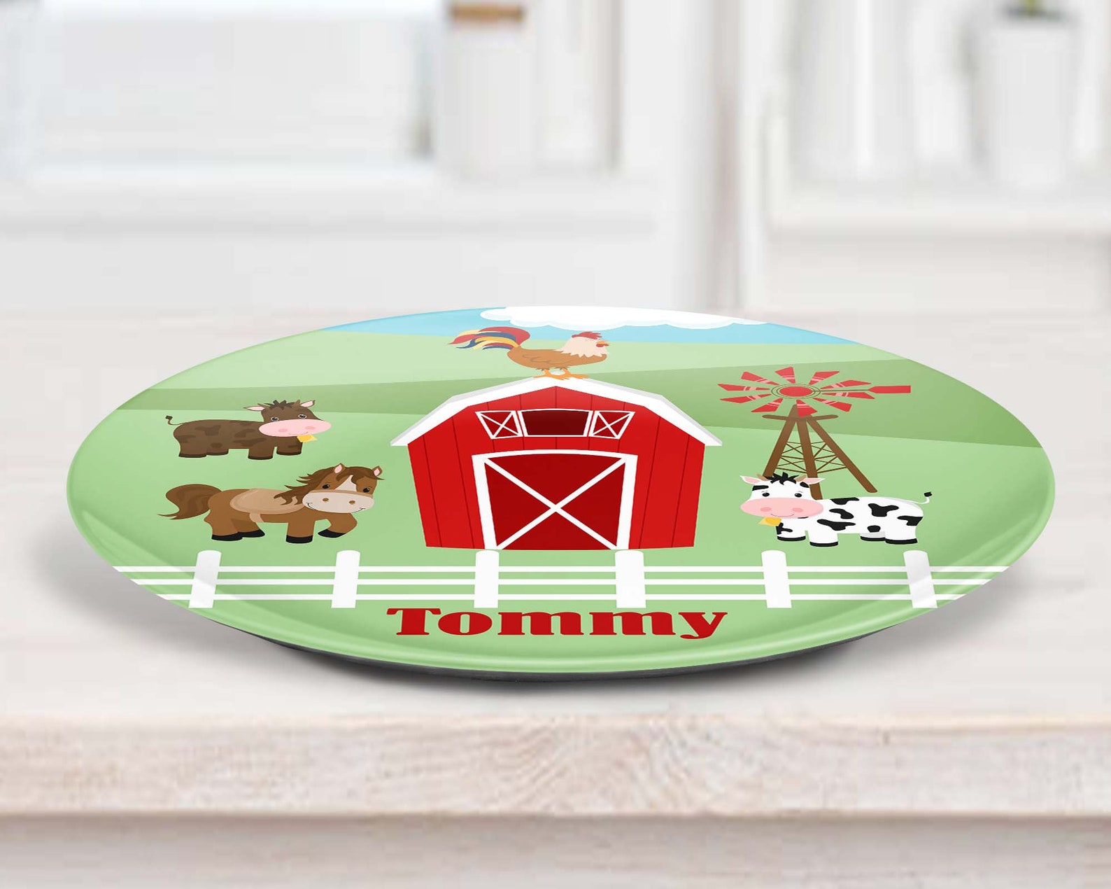 Farm Personalized Plate Barn Animals Dinnerware With Name for Etsy