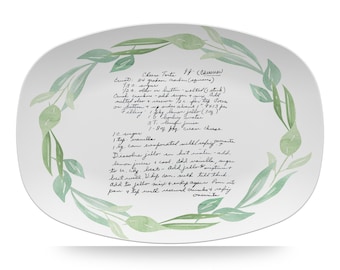 Personalized Handwritten Recipe Platter, Handwriting Custom Family Keepsake Plate, Gift for Her