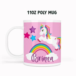 Personalized Unicorn Rainbow Plate, Polymer Kids Dinnerware, BPA Free image 4