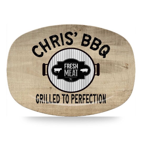 Grilling BBQ Plate Personalized Platter Custom Barbeque | Etsy