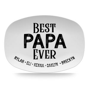 Best Ever Barbecue Personalized Platter with Names, BBQ Grilling Plate, Barbeque Plate Custom Name Tray, Father&#39;s Day Gift, Polymer Plastic
