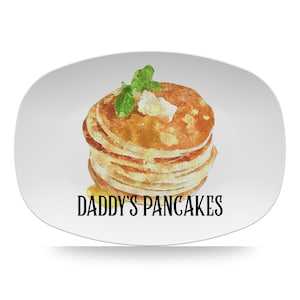Custom Pancake Personalized Platter, Hot Cake Plate with Name, Great Plate for Breakfast or Brunch