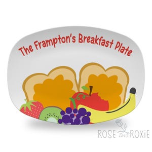Personalized Breakfast Platter with Name, Great Plate for Brunch , Polymer Plastic