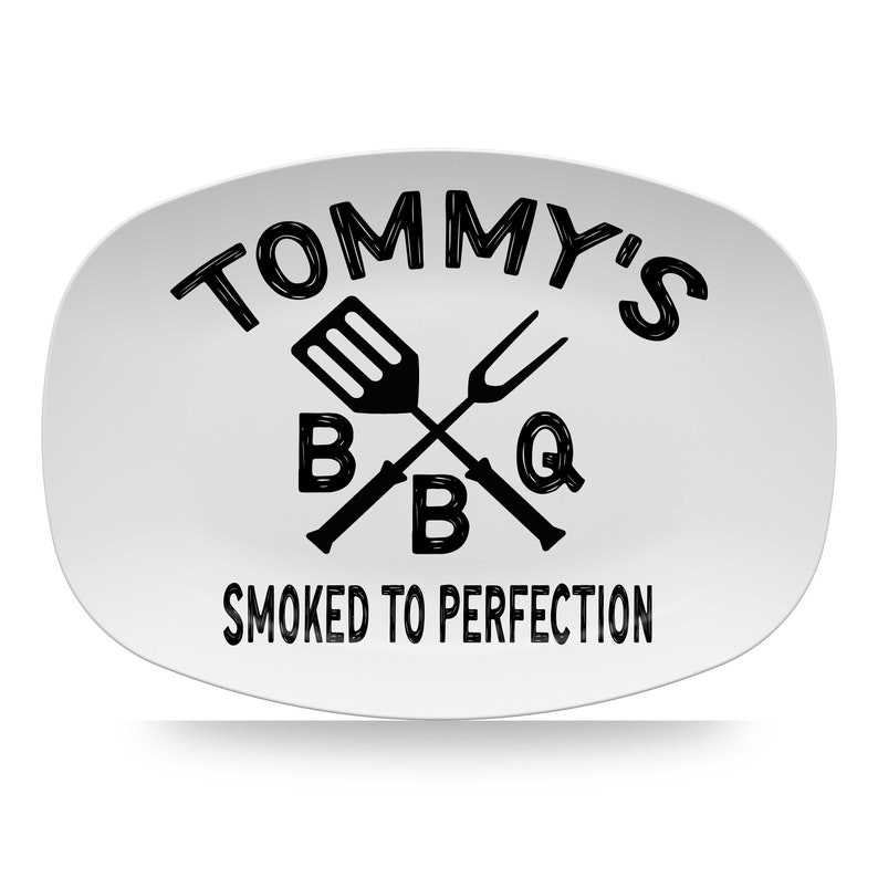 BBQ Grill Personalized Platter Custom Name Barbecue Plate Etsy Ireland