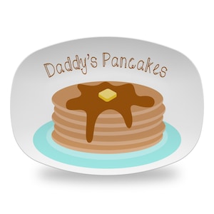 Pancake Personalized Platter with Custom Name for Breakfast or Brunch