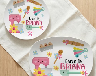 Baked By Personalized Dessert Platter, Kids Baking Plate