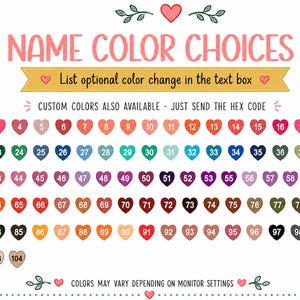 a color selection tool with a variety of heart-shaped colors available for use. The tool allows users to change the text box's color by sending a hex code. The colors are organized in a grid format, with each row representing a different color and each column representing a different color. The tool also provides a list of custom colors that can be sent as hex codes. The image is a collage of multiple images, and the text is limited to 500 characters, avoiding redundancy and ensuring clarity.
