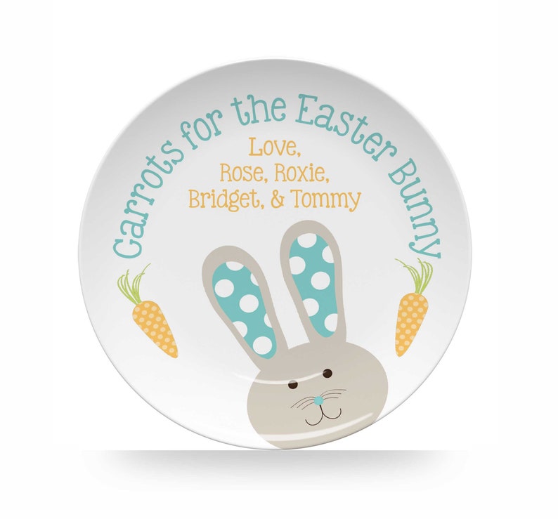 Carrots for the Easter Bunny Plate Personalized With Name Etsy