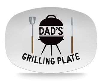 Personalized BBQ Grilling Platter, Barbecue Grill Plate, , Father's Day Gift, Option to add Signatures