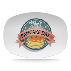 Pancake Platter Personalized with Name, Custom Breakfast Plate, Hot Cakes