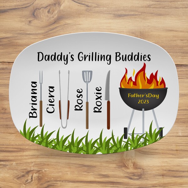 Grill Plate Father's Day Etsy